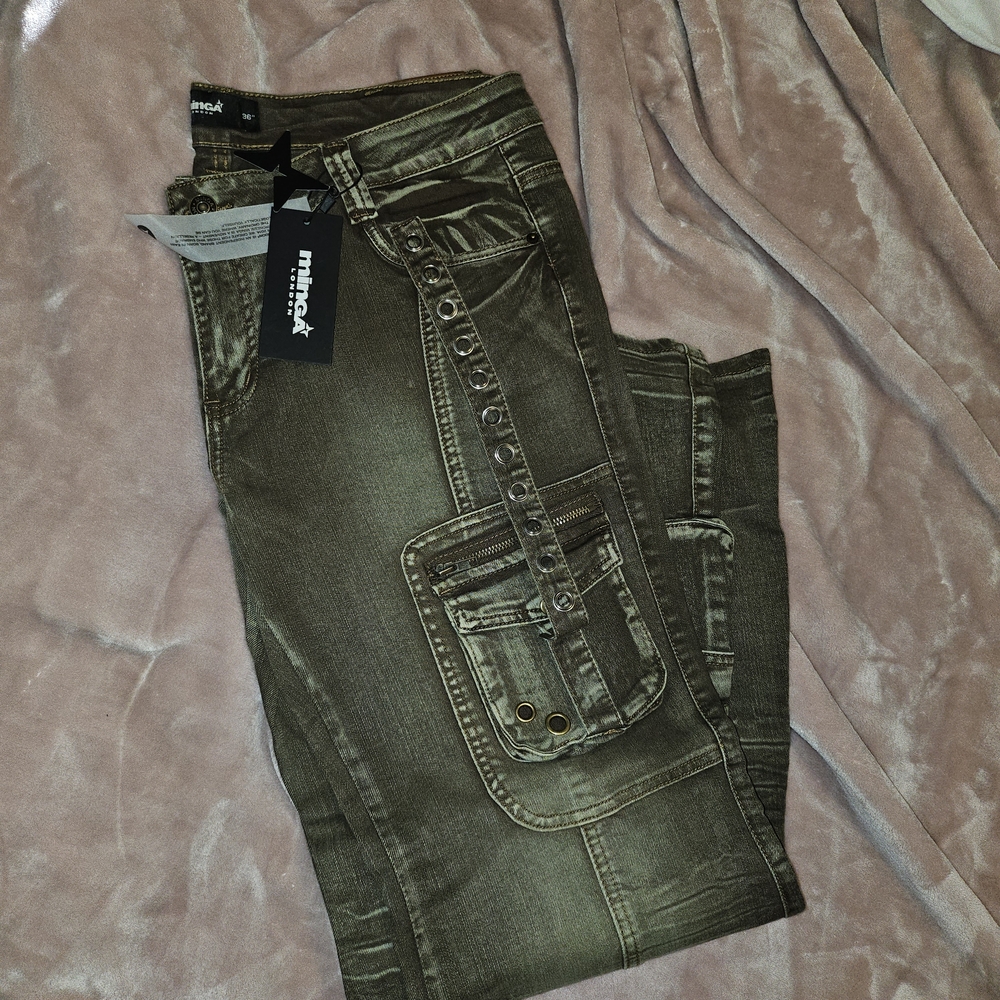 Minga Olive Utility Pants